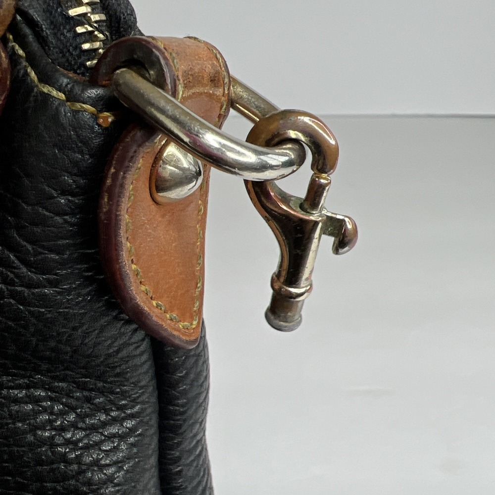 Dooney & Bourke Dillen Crossbody Satchel Hand Bag Pebbled Black Brown Leather - Picture 16 of 16
